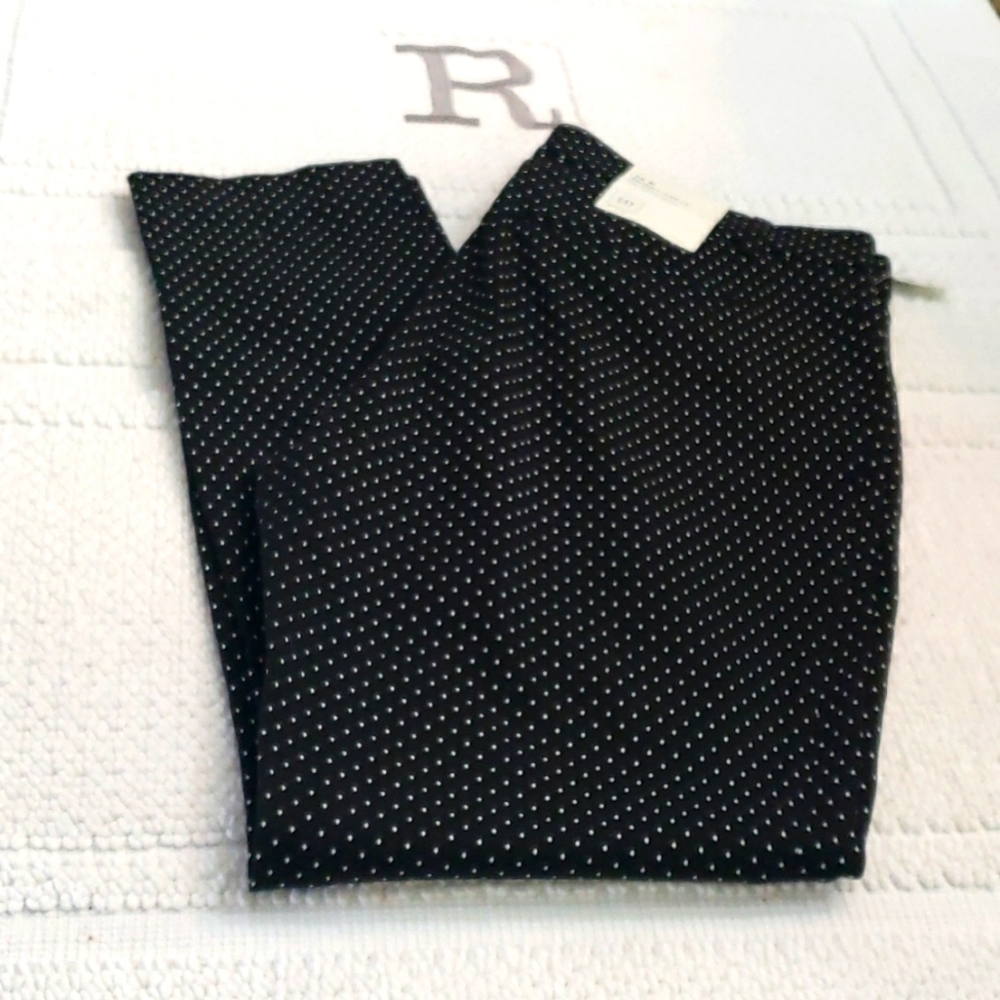 GAP SKINNY ANKLE MID-RISE POLKA DOT PANTS